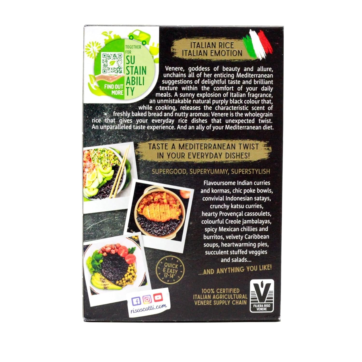 Scotti Black celozrnná rýže Riso Nero Venere 500 g