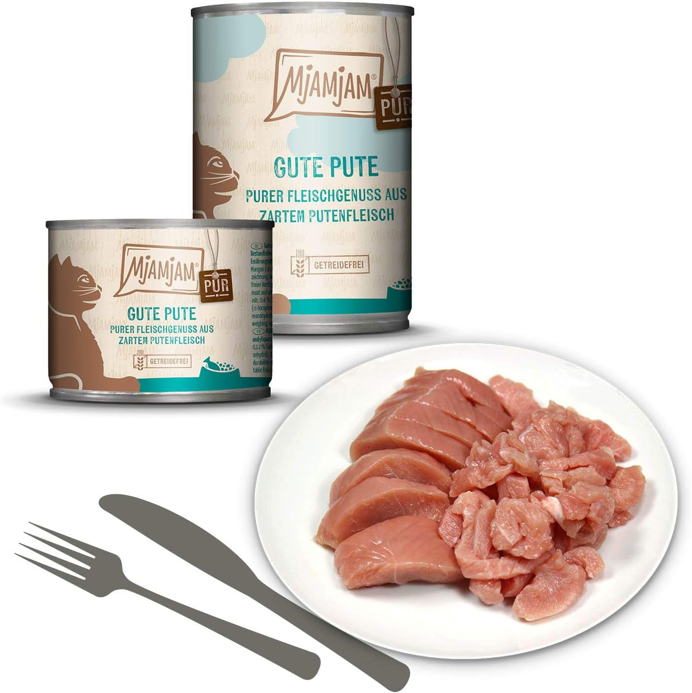 MjAMjAM - Prémiové mokré krmivo pro kočky - Pack Mix V - Pure Meat Delight 6 balení (6 x 400 g) Bez obilovin s extra masem