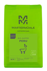Martermühle Peru Bio Kaffeebohnen 1kg mittelkräftig I Arabica I Aroma: mléčná čokoláda, květinové tóny, ořechy I Ganze Bio Kaffee-Bohnen schonend geröstet, säurearm