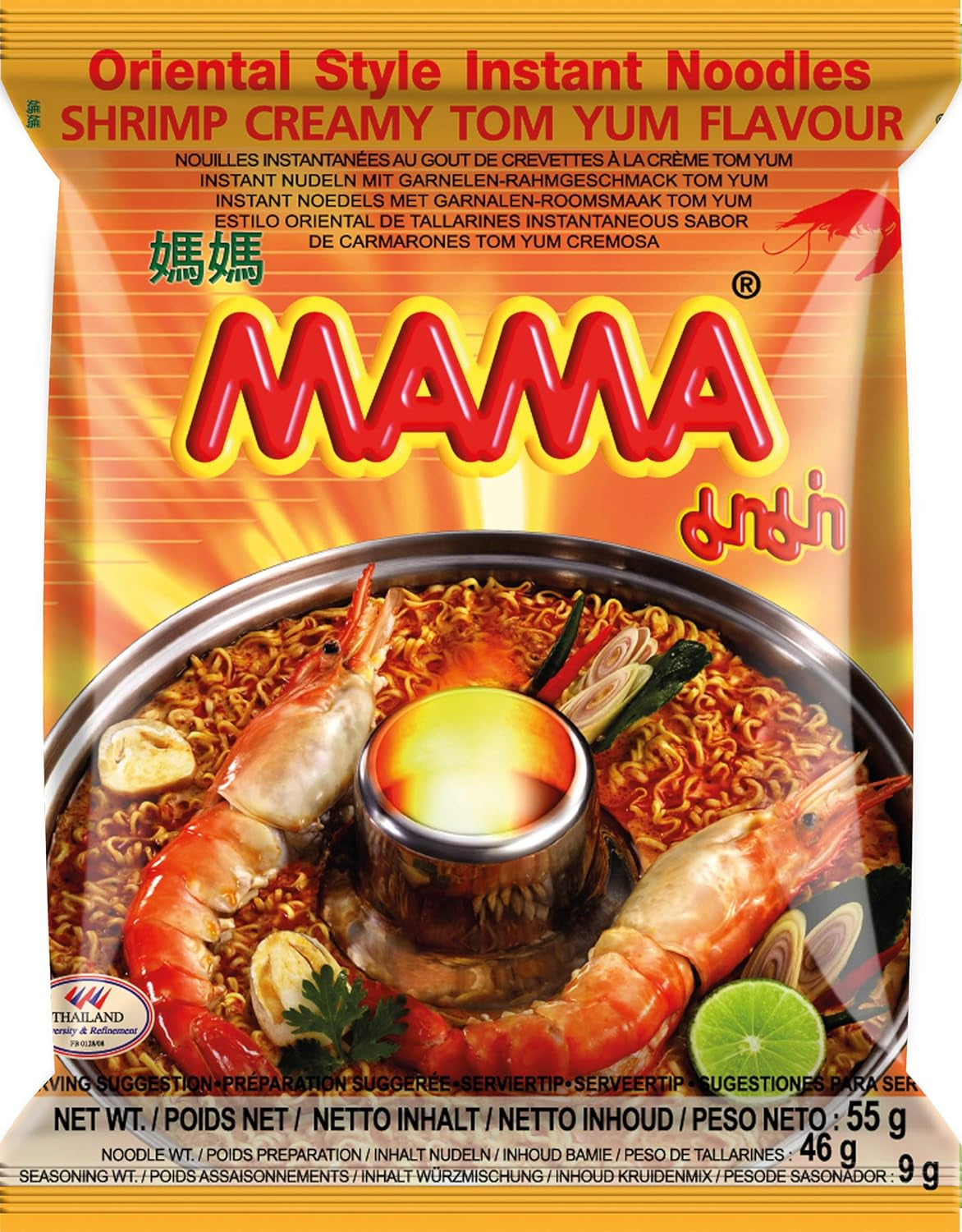 MAMA kuřecí instantní nudle s příchutí - orientální instantní nudlová polévka - autentická thajská kuchyně - 24 x 55 g