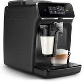 Automatický espresso kávovar PHILIPS řady 2300 - 4 nápoje, moderní barevný dotykový displej, systém přípravy mléka LatteGo, SilentBrew, 100% keramický mlýnek, filtr AquaClean. Matná černá (EP2330/10)