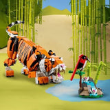 LEGO 31129 Creator Majestátní tygr, panda nebo ryba Sada figurky zvířat 3 v 1 Hračka pro děti Chlapci a dívky Stavebnice zvířat Stavebnice Stavebnice Besuche den LEGO-Store