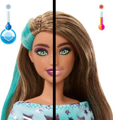 Party panenka Barbie rozbalená a doplňky Birthday Pet Series 10 Překvapení Party Star Set včetně efektu měnícího barvu a dortových dekorací JFG72