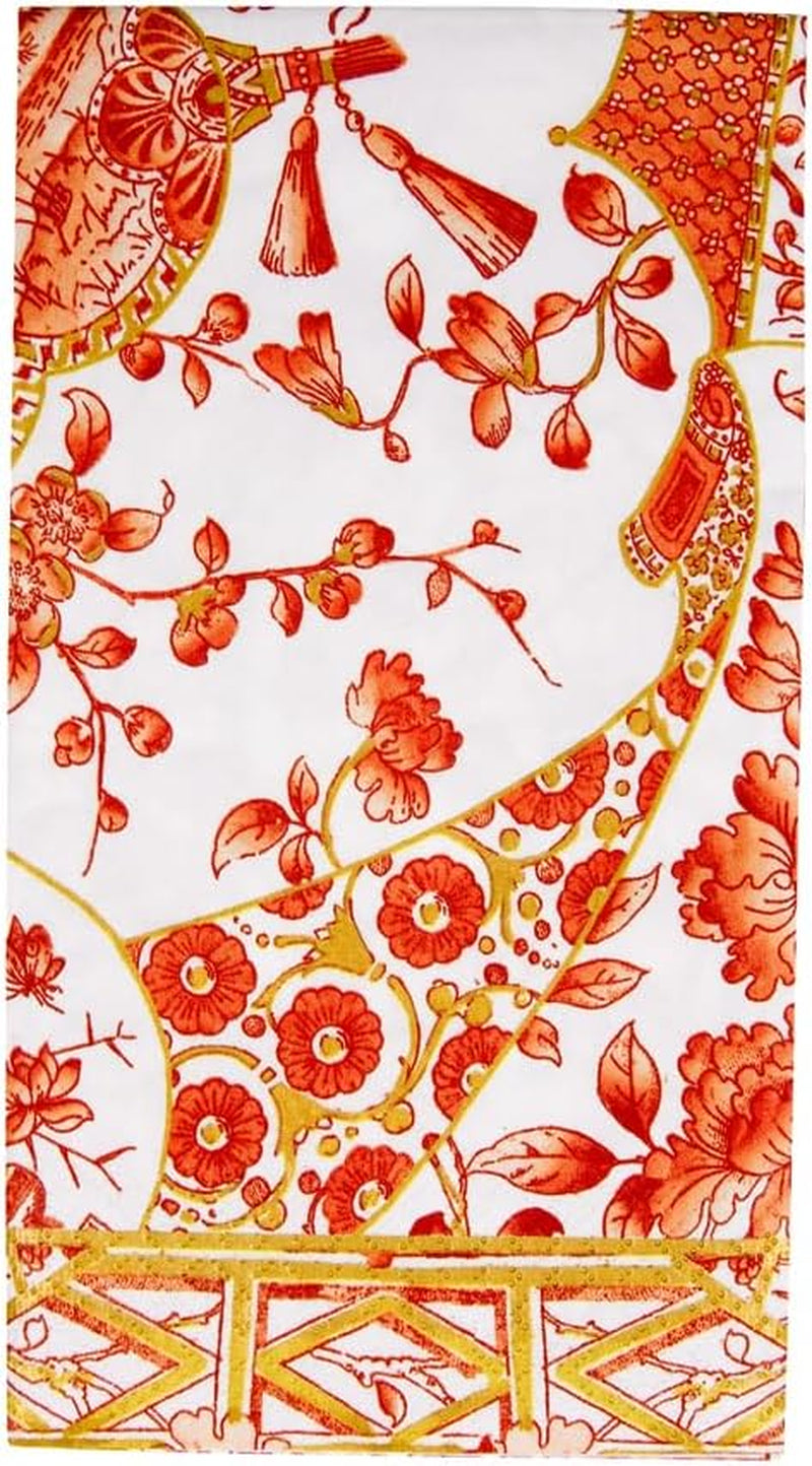 Porcelánové ručníkové ubrousky pro hosty Coral Gold, 15 v balení