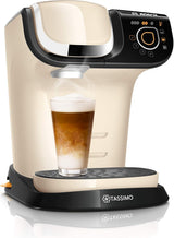 Espresso kávovar Tassimo My Way se 2 kapslemi TAS6502 s vodním filtrem, 70+ nápojů, přizpůsobení nápojů, rozmanitost kávy, snadné vaření, 1500 W, černá