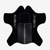 100 ks Šablona pro prodloužení nehtů pololak na gelové a akrylové nehty, kulatý tvar