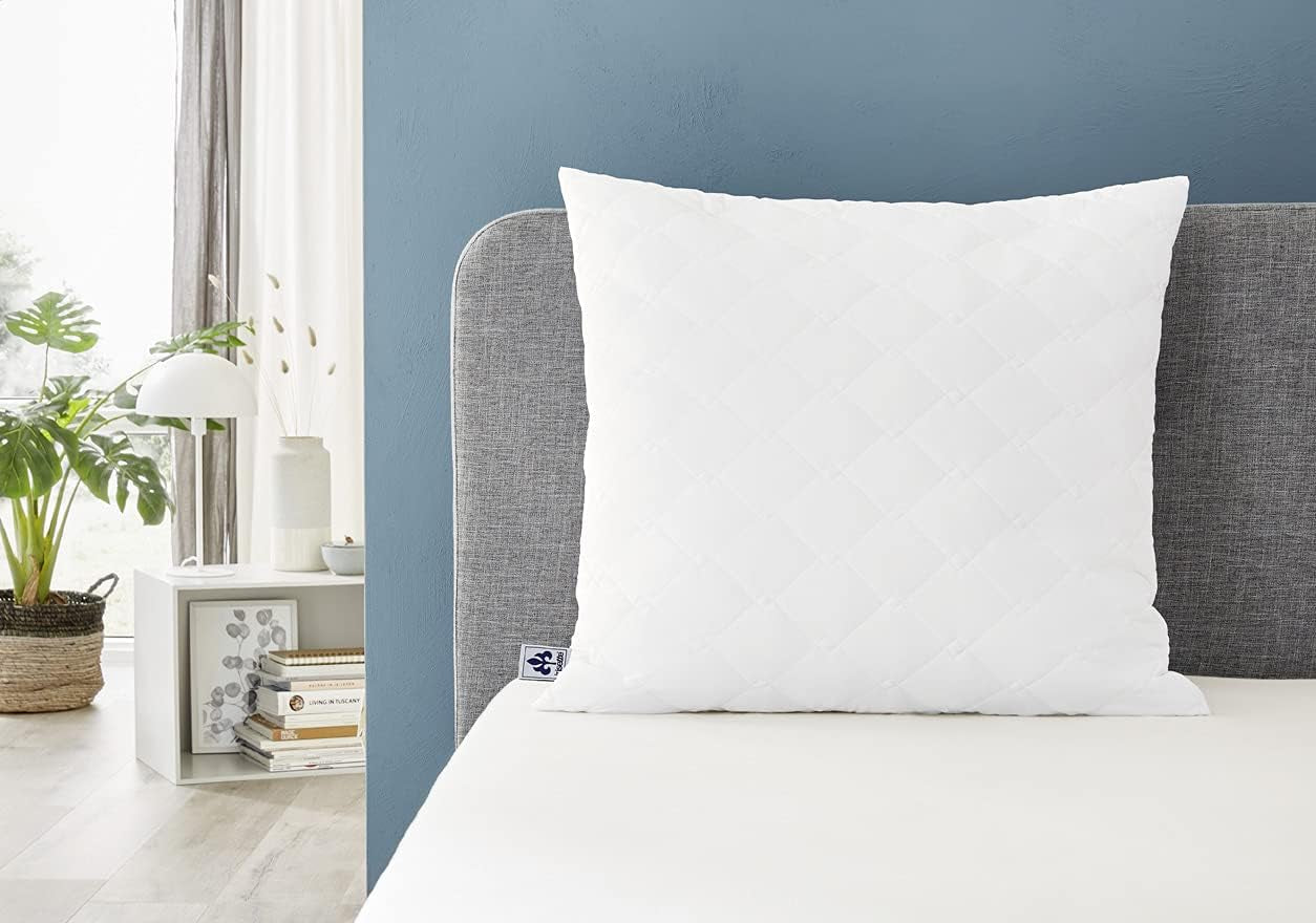 Irisette Micro Thermo Polštář - Vyrobeno v Německu - Polštář s odnímatelným měkkým potahem z mikrovlákna, 40 X 80 Cm, Standardní polštáře Naty Shop Certified Ã-ko-Tex Jedno balení 2 - 80 X 80 Cm