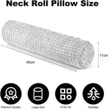 Role na krk s potahem, cestovní polštář z paměťové pěny 11 x 45 cm, plyšový polštář na krk pro úlevu od bolesti krku, který lze prát na místě, polštář na krk pro domácnost, kancelář, cestování na jógu s kruhovým válcem Ortopedické polštáře na krk Naty Shop