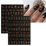 JMEOWIO Nálepka na nehty Frühling Blume 12 Blatt Nálepka na nehty Selbtklebend Nagelaufkleber Sommer Blumen Zlatá dekorace Nageldesign Zubehör