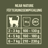 GimCat Near Nature Trial Mix 12 Pack - Bezobilné krmivo pro kočky od 7 měsíců s recepturou vhodnou pro daný druh a kořist - 12 sáčků (12 x 85 g)