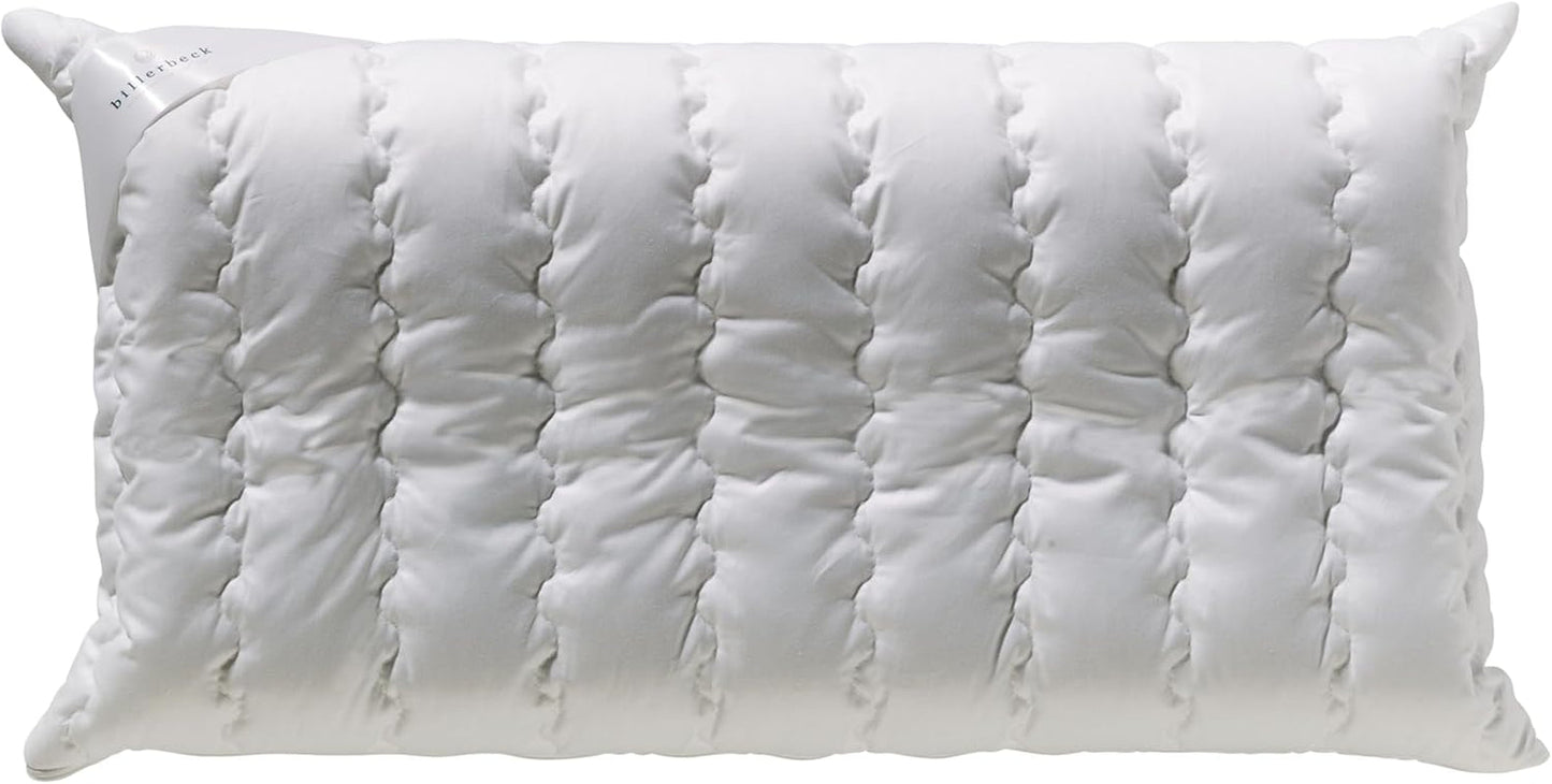 Billerbeck Pillow S20 Latex - Polštář na krk 40 X 80 Cm - Polštář na podporu krku s měkkým latexovým jádrem, bílé standardní polštáře Naty Shop Latex