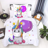 Povlečení pro děti, různé velikosti a různé animované postavičky Povlečení - dětské Naty Shop Unicorn (model 2) 135X200Cm+80X80Cm
