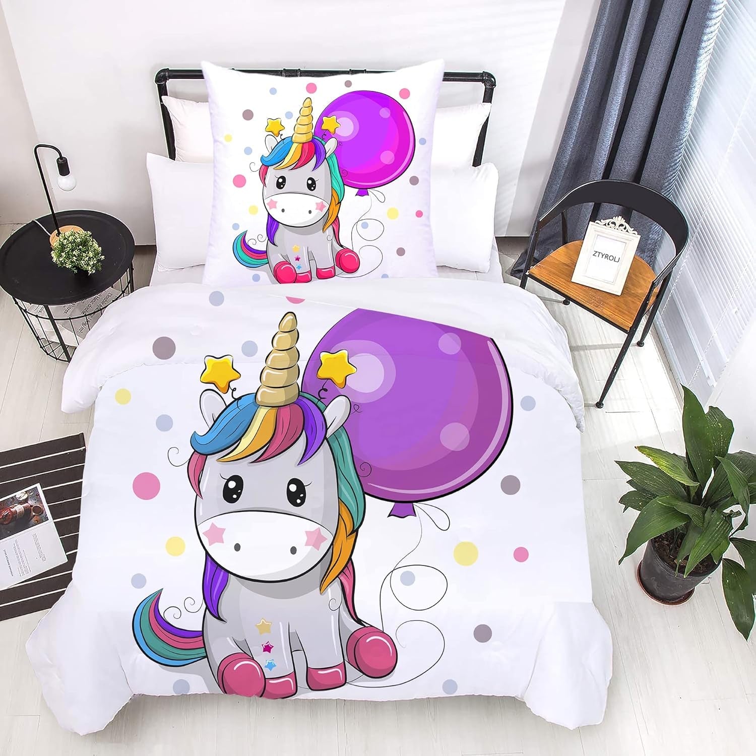 Povlečení pro děti, různé velikosti a různé animované postavičky Povlečení - dětské Naty Shop Unicorn (model 2) 135X200Cm+80X80Cm