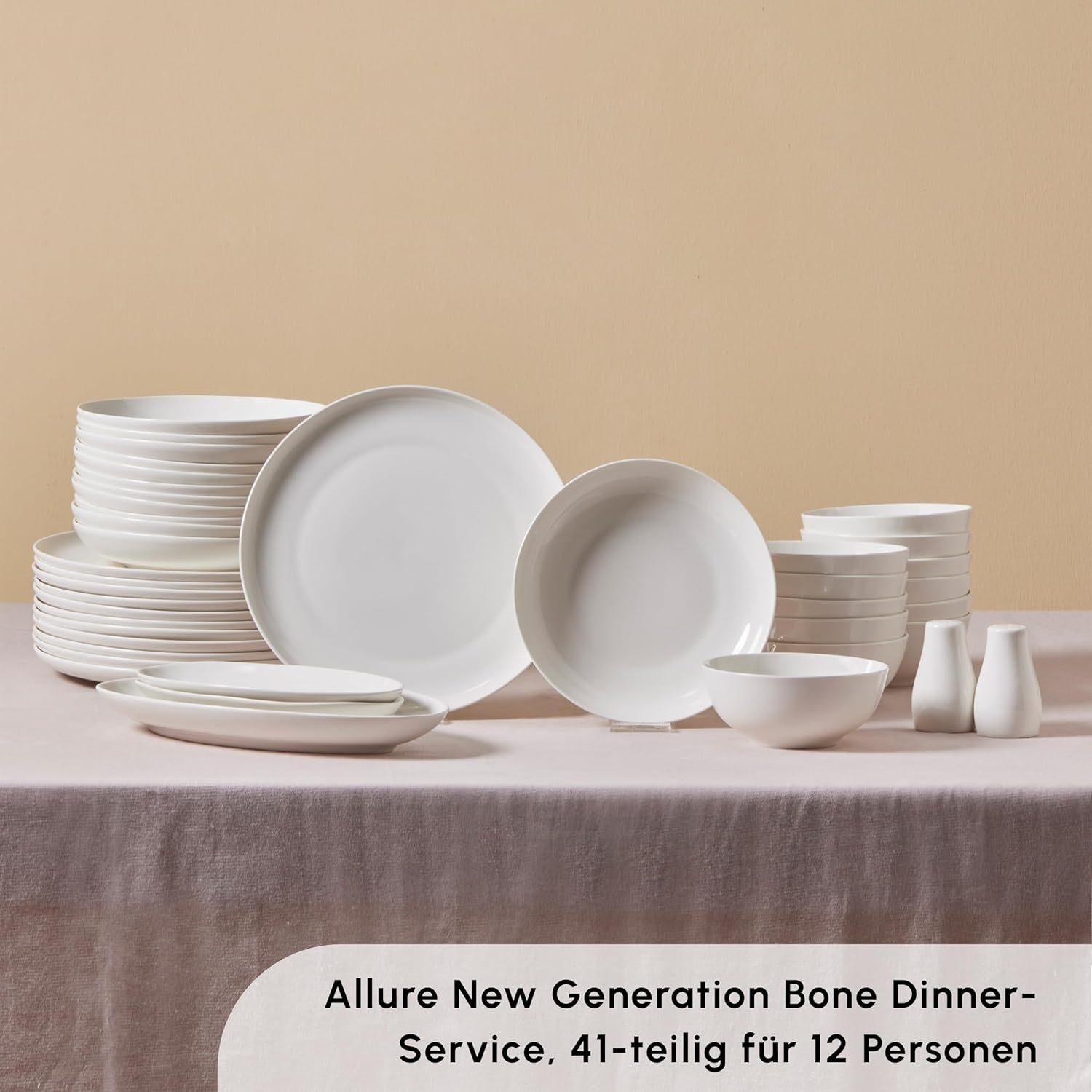 Sada nádobí Karaca Allure pro 12 osob, New Generation Bone - Rafinovaná sada pro sofistikovanou kulturu stolování