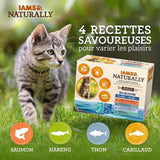 IAMS Přírodní mokré krmivo pro kočky v omáčce – vysoce kvalitní mokré krmivo s rybami pro dospělé kočky, Sea Collection, 12 x 85 g
