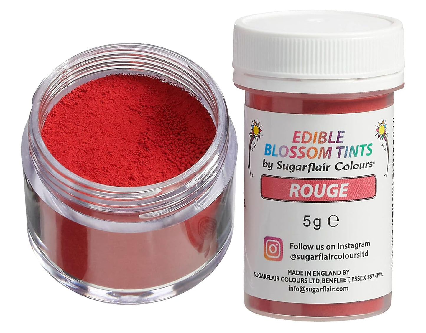 Sugarflair Blossom Tint Dust Red - Potravinářské barvivo v prášku na ozdoby dortů, fondant, polevu, čokoládu, máslový krém, makronky a další - 5G
