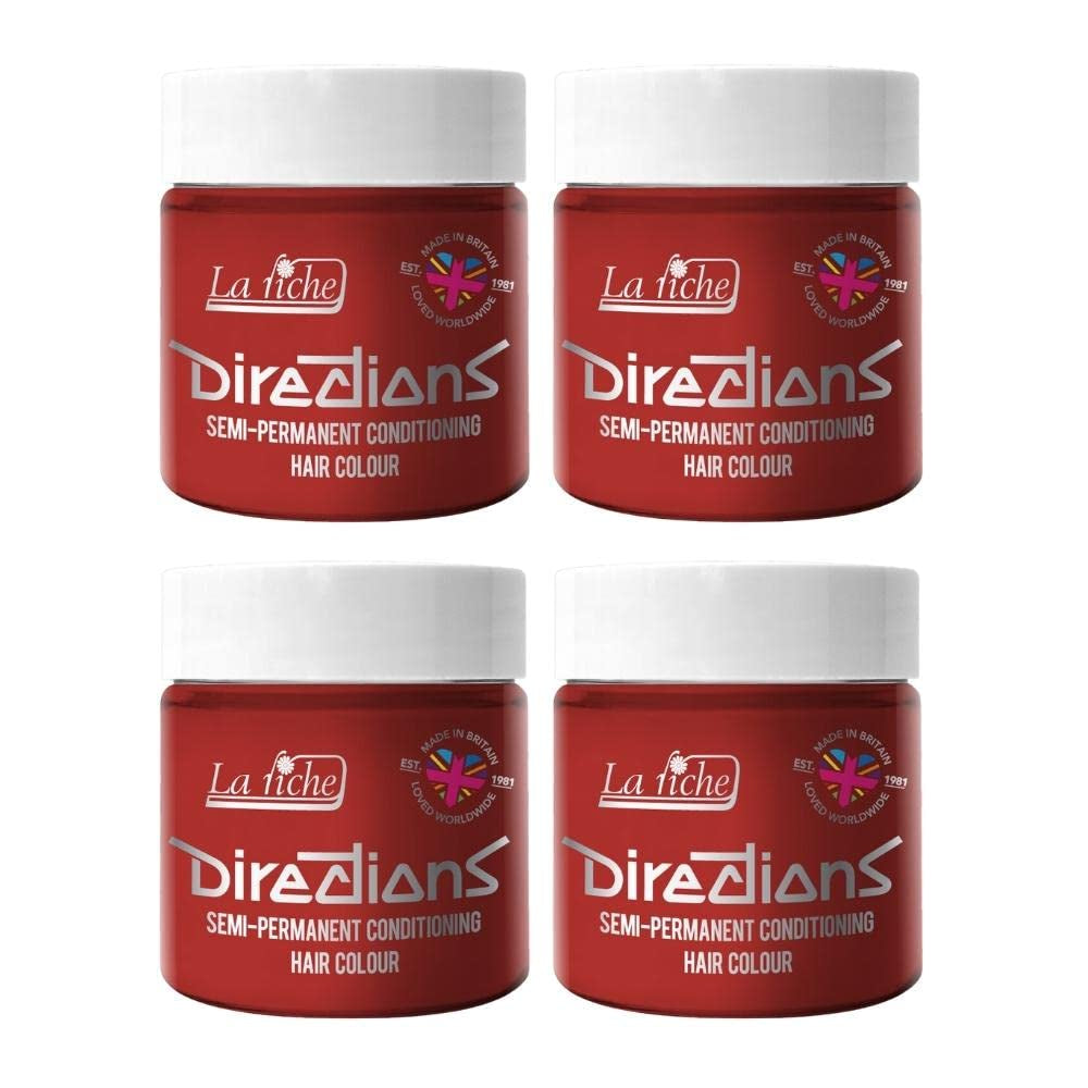 Directions semipermanentní barva na vlasy 100ml tuba - Deep Purple Naty Shop Poppy red barva na vlasy 100 ml (balení 4 ks)