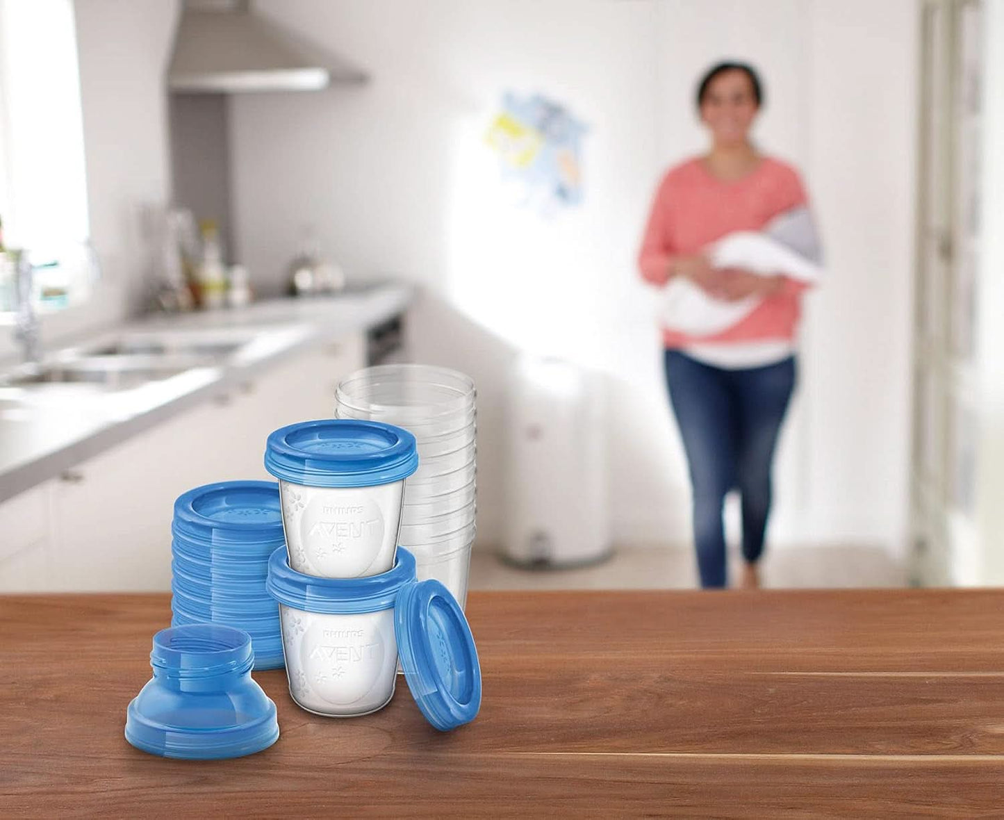 Philips Avent Austellungssystem Für Muttermilch, Becher Inklusive Deckel, Adapter (Modell SCF618/10) Příslušenství Jídlo a kojení Bebe Naty Shop