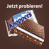 White and Black Knoppers – 8 x 25g – Oplatkové plátky plněné tmavými kakaovými oplatkami, kousky černých sušenek, mlékem a nugátovým krémem