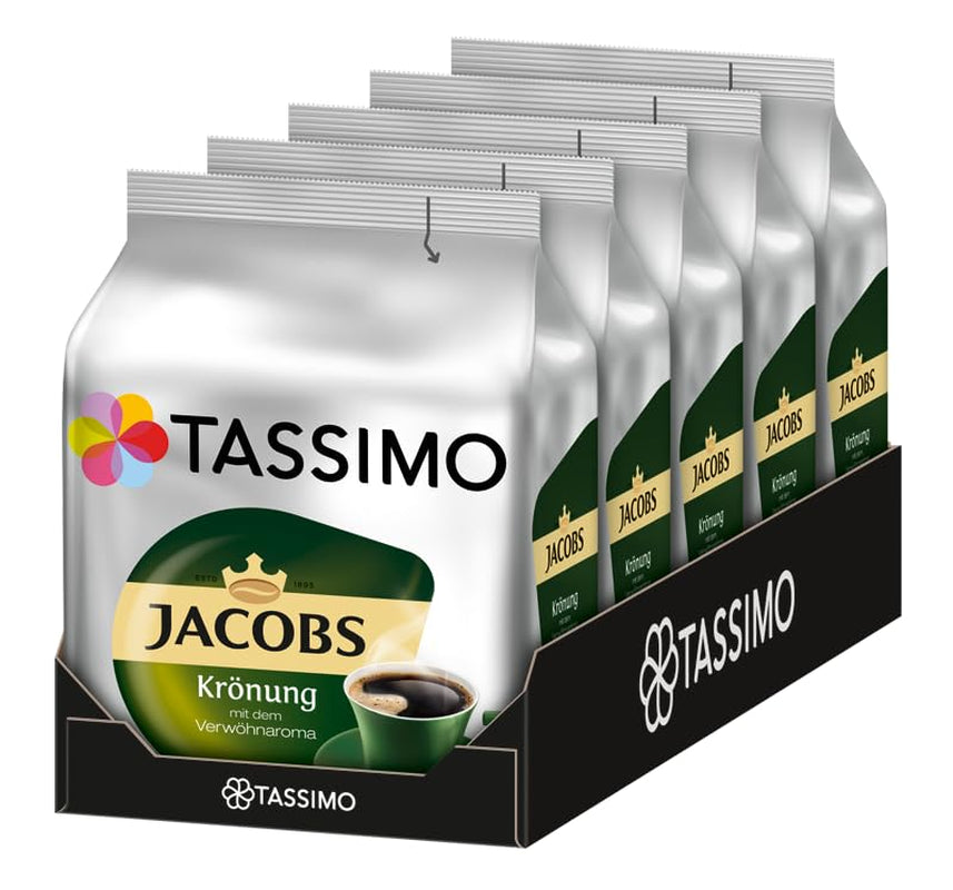 Tassimo Kapseln Jacobs Krönung, 5 x 16 padů, 80 Kaffeekapseln