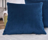 Polštář na záclony Dekorativní polštář Dxš 45X45 Cm Zelený žakárový "Greta" s designem rybí kosti Snadná údržba Zapínání na zip Měkká výplň 320G - Různé barvy, 2023510 Cestovní polštáře Naty Shop Modré