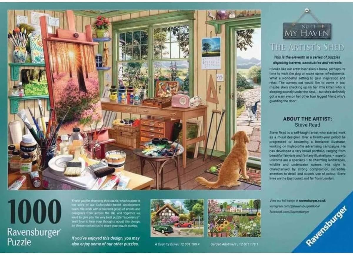 Puzzle Ravensburger 1000 dílků - Můj úkryt: sklad umělců Puzzle Naty Shop