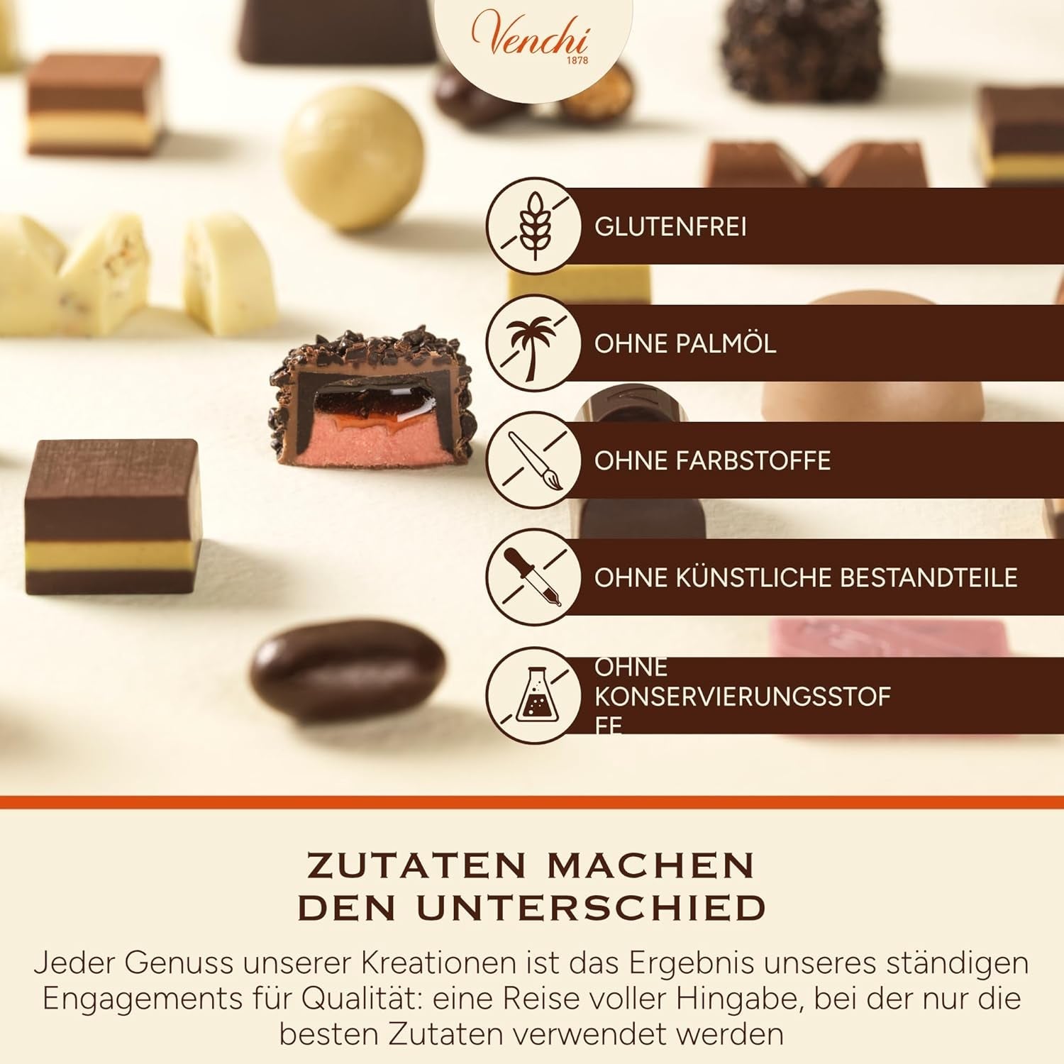 Venchi – Granblend Extra Black 75 % bez přidaného cukru, 1 kg – bez umělých sladidel – bez lepku – vegan