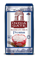 INDIA GATE Premium Basmati rýže – Aromatická, jemná dlouhozrnná rýže z Indie, jemná dlouhozrnná rýže (1 x 500 g)