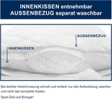 Polštář Irisette Noblesse - Made in Germany - Polštář se snímatelným potahem z čisté bavlny, 80 X 80 cm, standardní polštáře Naty Shop s certifikací Oeko-Tex
