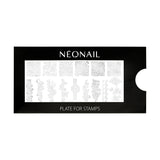 NÉONAIL Nagel Stempel Mit Schaber - Nägel Selber Machen - Razítko na nehty - Nageldesign Für Nagel Schablone - Francouzské nehty Stempel - Silikon Nagelstempel