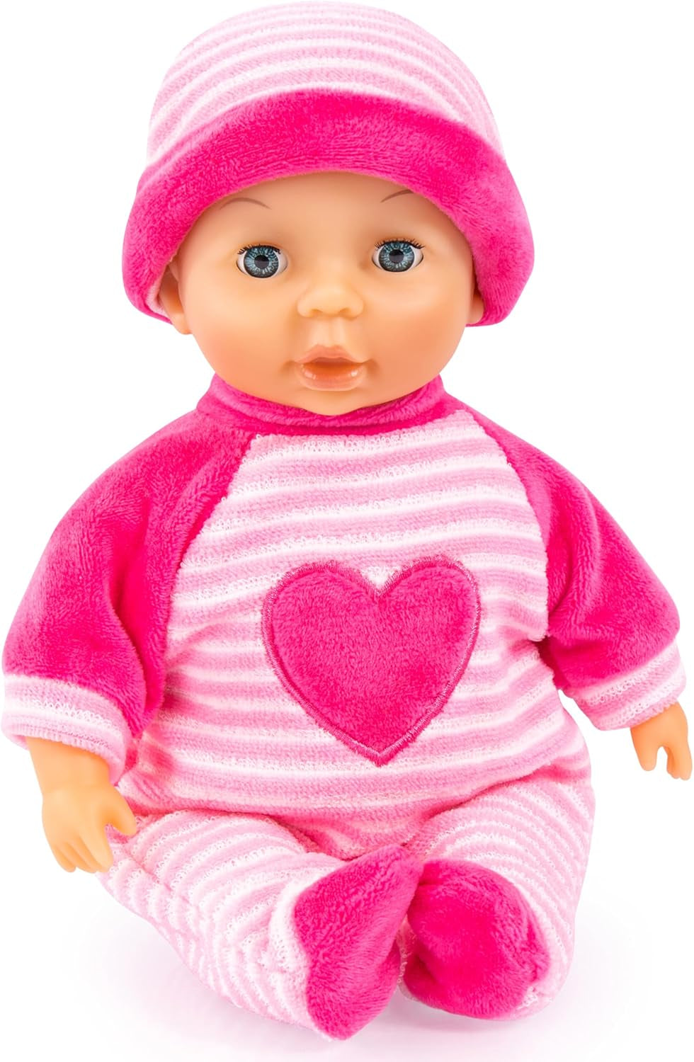 Bayer Design 92802AS Moje první miminko 28 cm, panenka, panenka s měkkým tělem a spícíma očima, velmi šikovná, roztomilý outfit, růžová