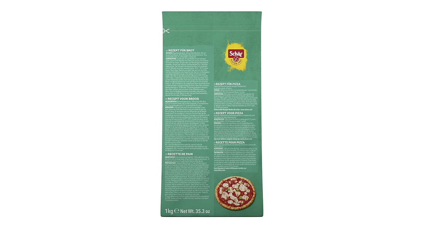 Mix B - Brot Mix Backmischung Glutenfrei 1Kg, 10Er balení Naty Shop