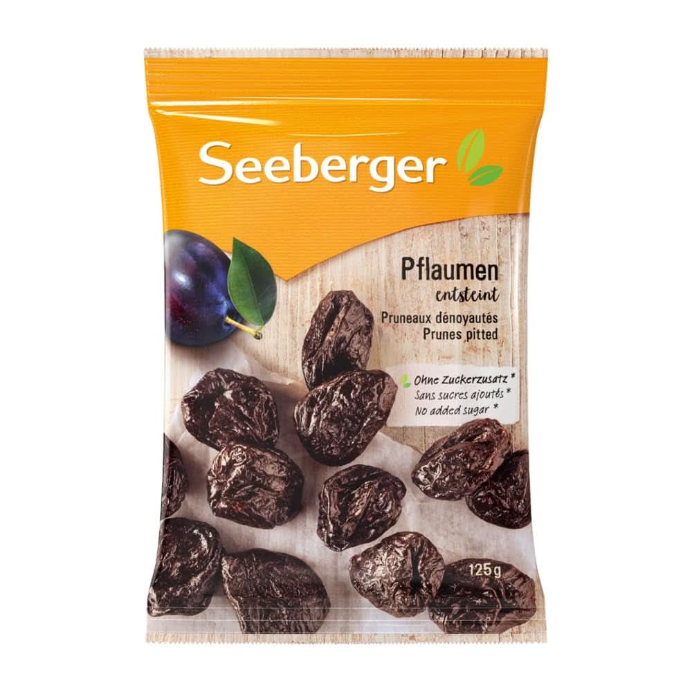 Seeberger Extra velké chutné sušené švestky nejvyšší kvality – velmi sladké a aromatické 13 x 125 gramů Naty Shop Dehydratované produkty 13 x 125 gramů