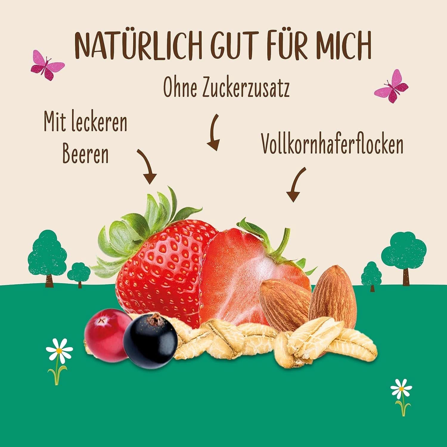 Allos, neslazené bobulovité müsli, balení 5 x 500 gramů Cereals Naty Shop