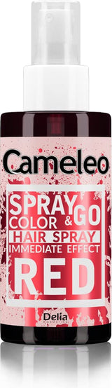 Cameleo - Spray & Go - sprej na barvení vlasů - fialový - pro blond, platinovou blond a šedivé vlasy - stačí nastříkat a jít - semipermanentní - okamžitý výsledek - karnevalový sprej na barvení vlasů - 150 ml Naty Shop Red Hair Dye 150 Ml (1 balení)