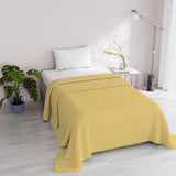 Letní přikrývka Satin Stripes, polyester, krémová, 260X250 Cm Přikrývky a přikrývky Naty Shop Yellow 170X250 Cm