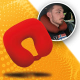 Cestovní polštář Sumex na krk pro děti a dospělé Ultra měkký omyvatelný ve tvaru U Ideální na cestování Červené cestovní polštáře Naty Shop