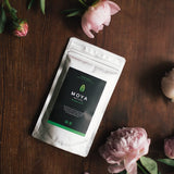 Moya Matcha organický prášek ze zeleného čaje | 100 g tradiční obřadní kvality 30 g | Ekologicky pěstované a sklizené v Uji, Japonsko | Perfektní k pití s ​​vodou, matcha latté, smoothies a limonádami