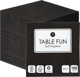 Table Kind 100 bílých měkkých ubrousků ve velkém, vysoce kvalitní ubrousky pro párty, catering a každodenní použití, FSC, udržitelné a recyklovatelné, vyrobené v EU | 2vrstvý | 33 cm
