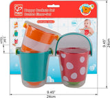 Hape Barevná sada kbelíků | Třídílná hračka do vany s vodním kolem pro batolata, vícebarevná Jucarii Bebe Naty Shop