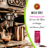 Caffè Organic Espresso Beans 250 g - 100% BIO - Praženo na Sicílii - Staletí stará ručně vyráběná metoda pražení - Prémiová zrna espressa pro plně automatické stroje a portafiltr