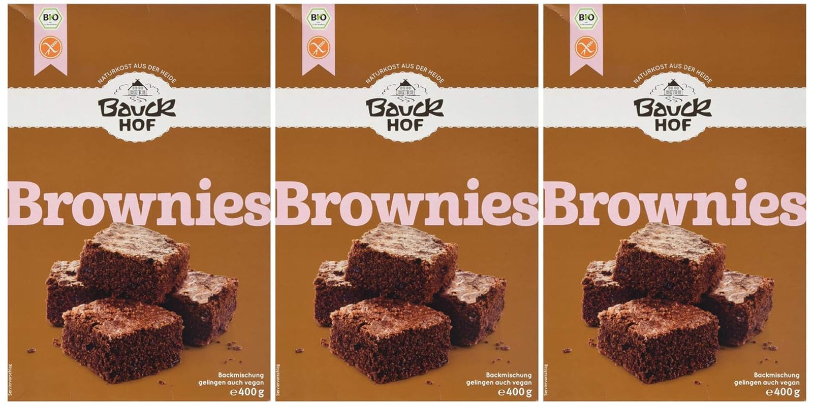 Brownies bez lepku, 3 Err Pack (3 X 400 G) – Bio Naty Shop