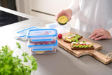 Emsa 508558 Clip & Close nádoby na skladování potravin | 3dílná sada | 3 x 1 litr | -40 až +100 stupňů | plast | 100% utěsněno | speciální těsnění pro čerstvost Naty Shop boxy na skladování potravin