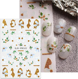 JMEOWIO Nálepka na nehty Blumen Glitzer 9 Blatt Nálepka na nehty Selbtklebend Nagelaufkleber Frühling Letní Blumen Dekoration Nageldesign Zubehör