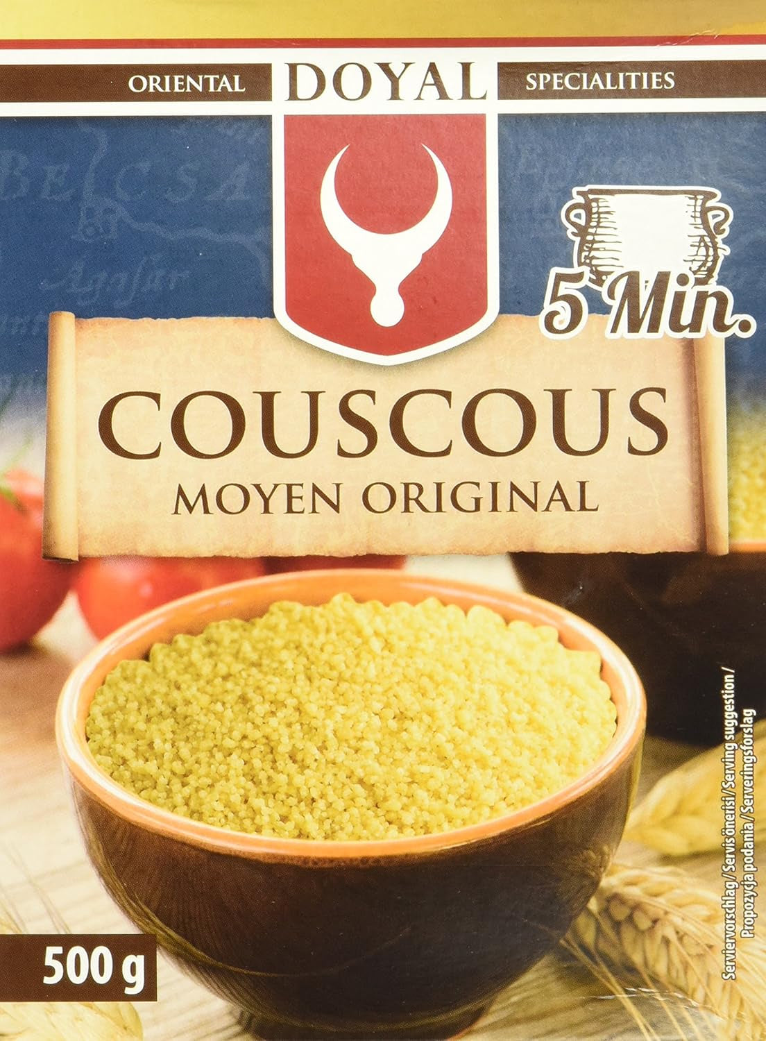 Kuskus – Lehký a nadýchaný kuskus s lehkou oříškovou příchutí – Typická severoafrická specialita – 1 x 500g