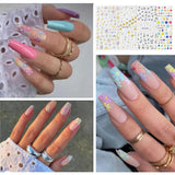 Sada nálepek na nehty Für Einzigartiges Nageldesign, 4 Blatt Frühlingsthemen Nail Art Zubehör, Perfekt Für 3D Gel Nägel Und UV Gel Strips