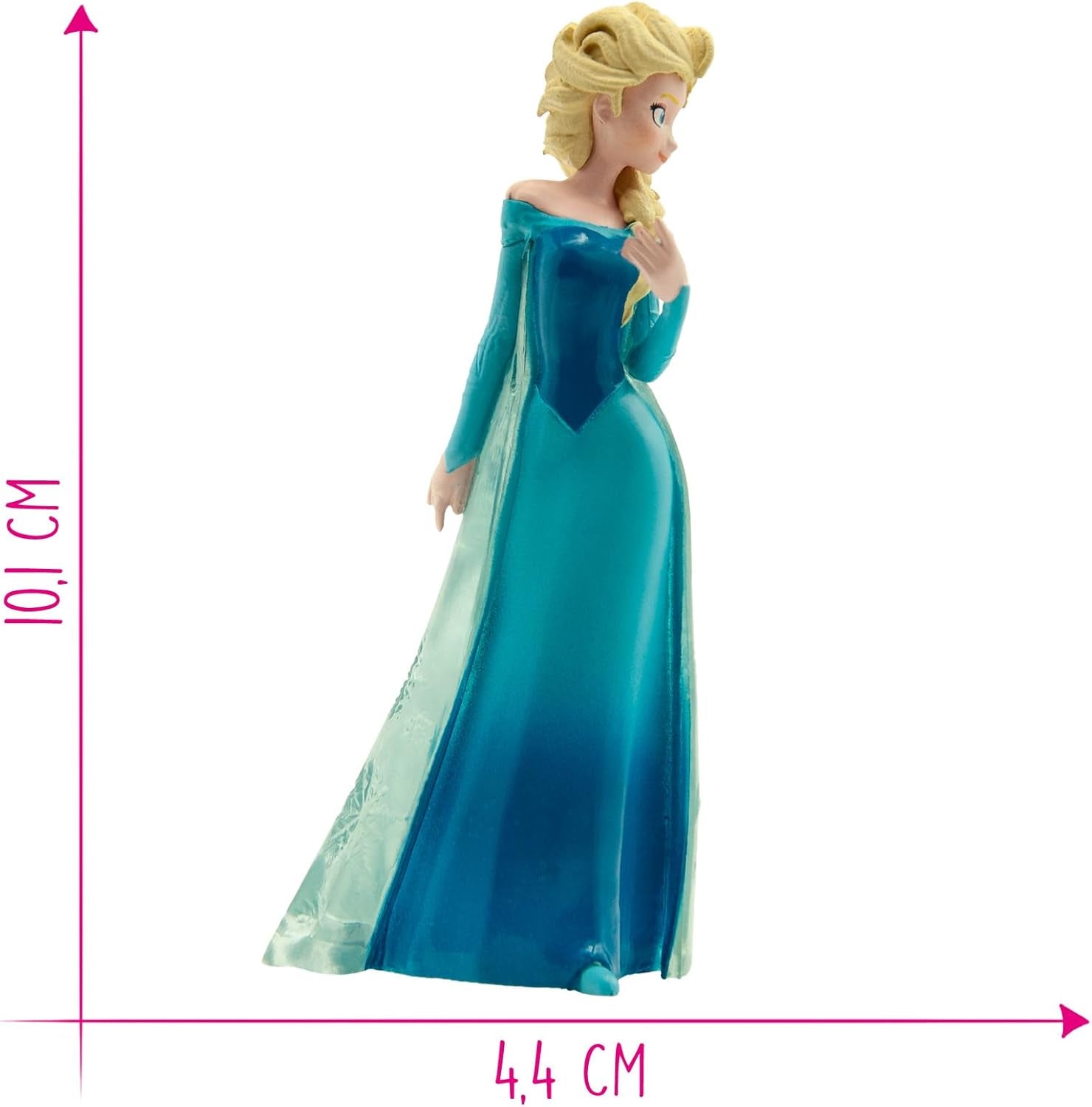 Bullyland 12961 - Figurka Elsa z Arendelle z filmu Frozen od Walta Disneyho, cca. 10,1 cm, vysoce detailní, ideální jako malý dárek pro děti od 3 let