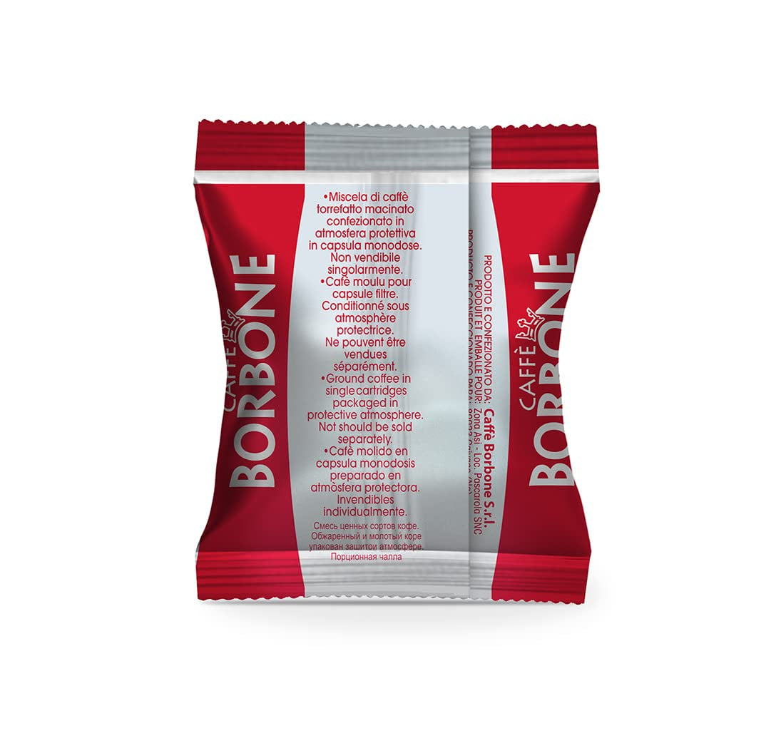 Caffè Borbone Respresso, Rote Kaffeemischung - 50 Kapseln - Kompatibilní s Nespresso®* Haushalts-Espressomaschinen