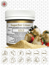 Sugarflair Pump Refill Gold - Pump Spray Náplň do potravinářského barviva - 25g