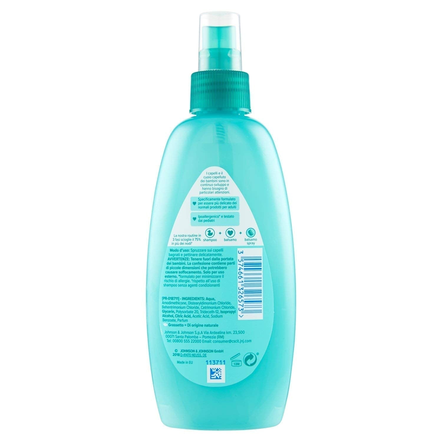 Sprej pro děti, bez uzlů, rozčesávání, bez slz, i pro dlouhé nebo kudrnaté vlasy, 200 ml Přípravky na rozčesávání vlasů Naty Shop